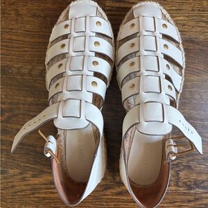 Fisherman espadrille platform sandal